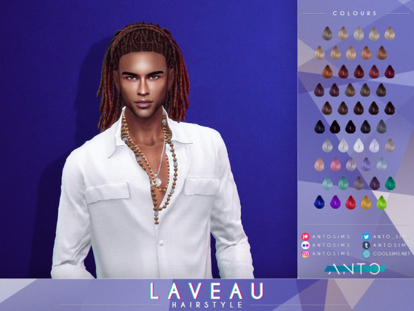 Alpha Laveau Hairstyle by Anto - The Sims 4 Custom Content