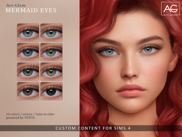 Sims 4 Avi-Glam - Mermaid Eyes by VentaStudio