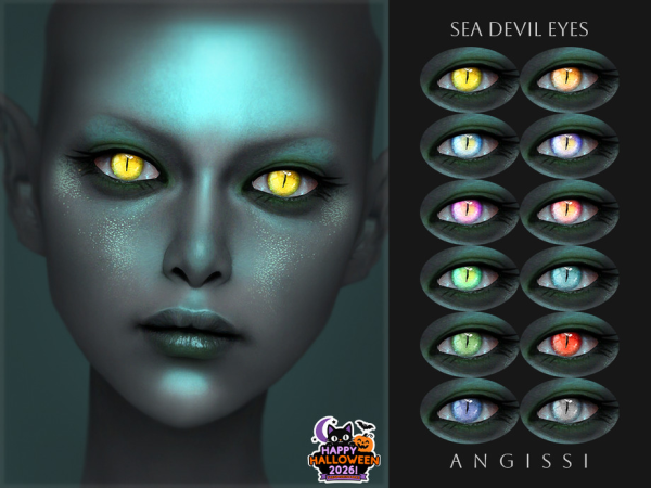 Alpha Sea Devil Eyes by ANGISSI - The Sims 4 Custom Content