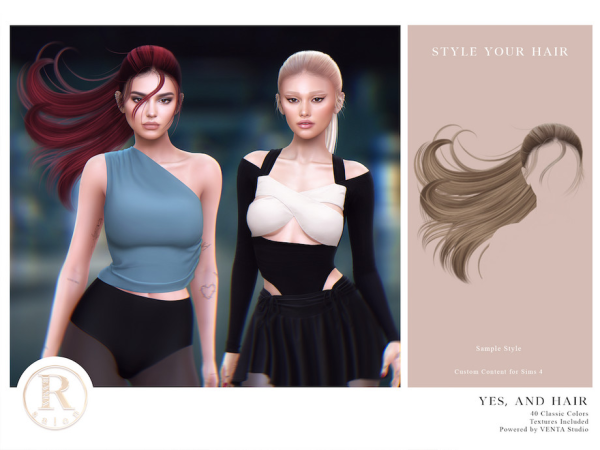 Sims 4 RAMA - Yes And Hair by VentaStudio