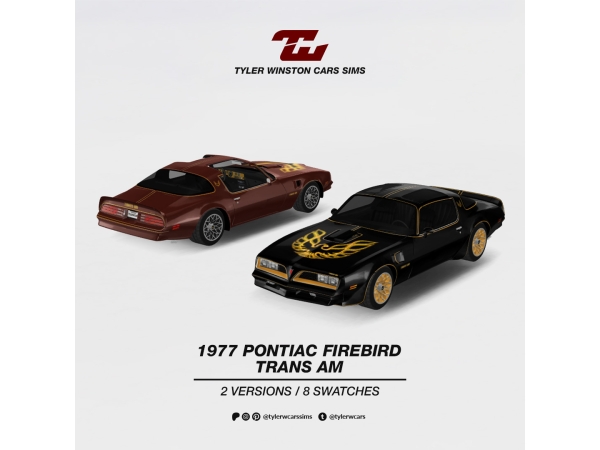 Alpha Tyler Winston Cars 1977 Pontiac Firebird Trans Am - The Sims 4 Custom Content