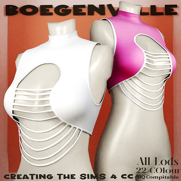 Alpha Boe_Heny'youbi Crop Top by boegenville - The Sims 4 Custom Content