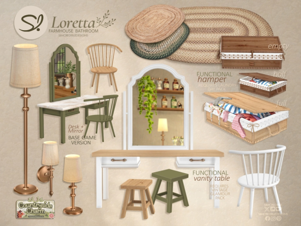 Mix Loretta Beauty Room - The Sims 4 Custom Content