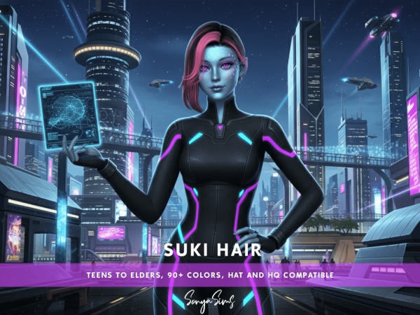 Sims 4 Suki Hair - 2 hairs pack