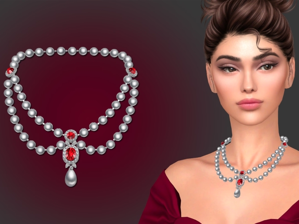 Sims 4 Emily Pearl Necklace