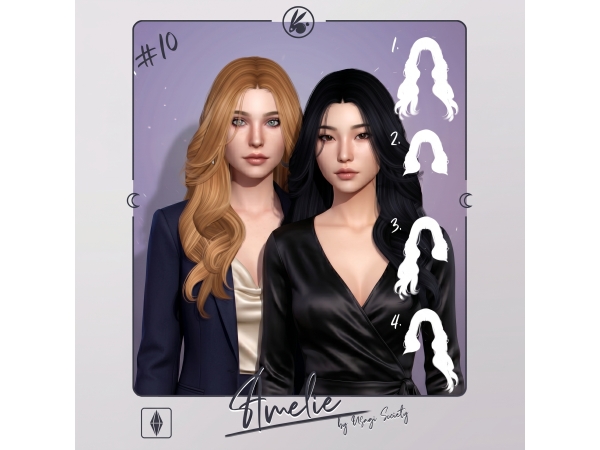 Sims 4 Amelie Hair - PACK 4 Hairstyles!