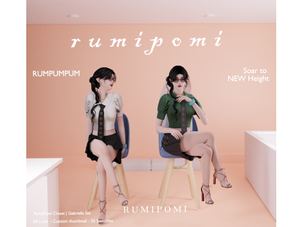 Alpha Rumpumpum_Gabriella Outfit Set - The Sims 4 Custom Content