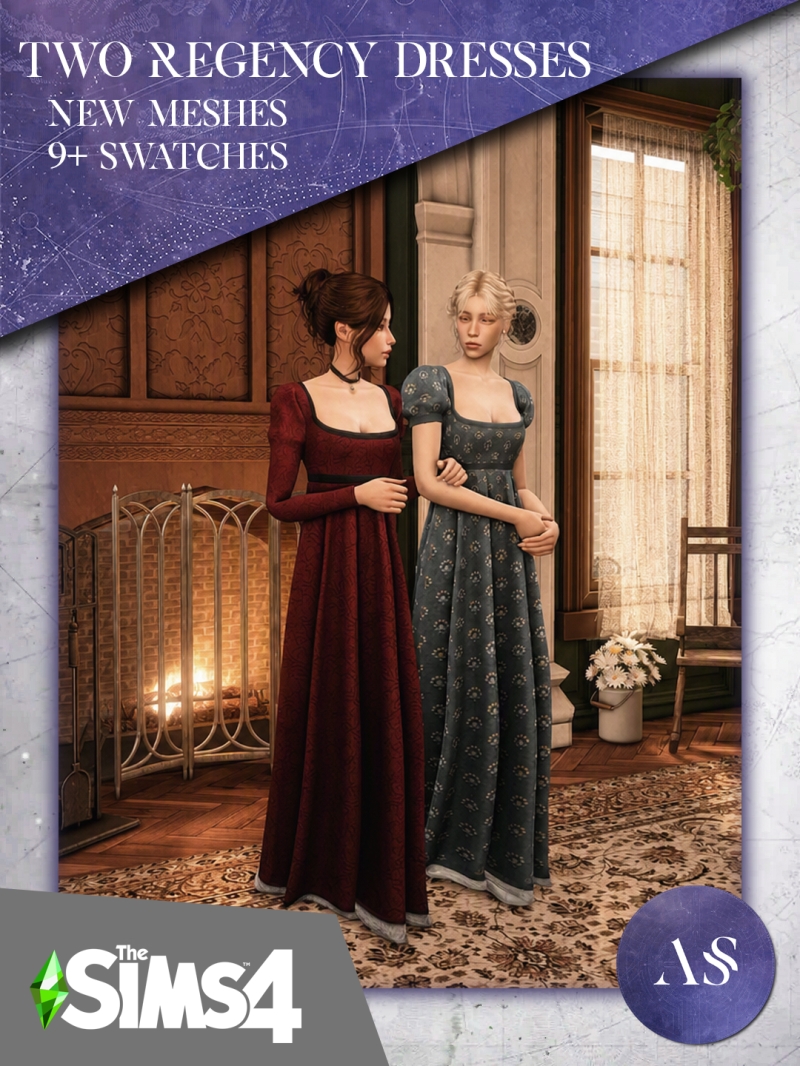 Alpha Two Regency Dresses by arthemissims - The Sims 4 Custom Content