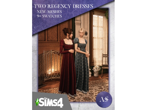 Sims 4 Two Regency Dresses