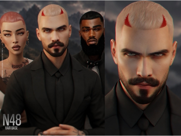 Alpha HAIR BASE N48 (FREE) - The Sims 4 Custom Content
