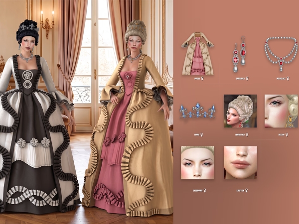 Sims 4 Watteau Pleat Lookbook