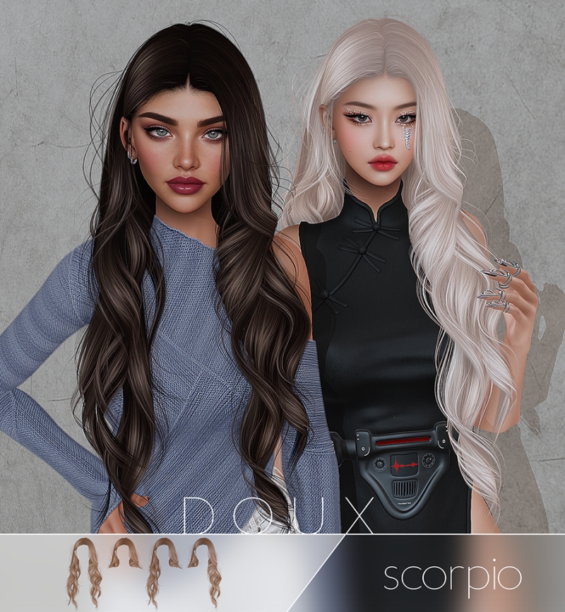 Alpha DOUX SCORPIO HAIRSTYLE by douxhair - The Sims 4 Custom Content
