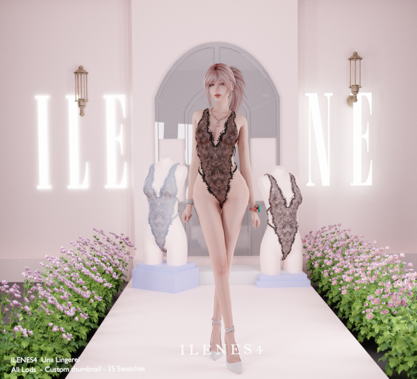 Alpha ILN Una Lingerie by ilenes4 - The Sims 4 Custom Content