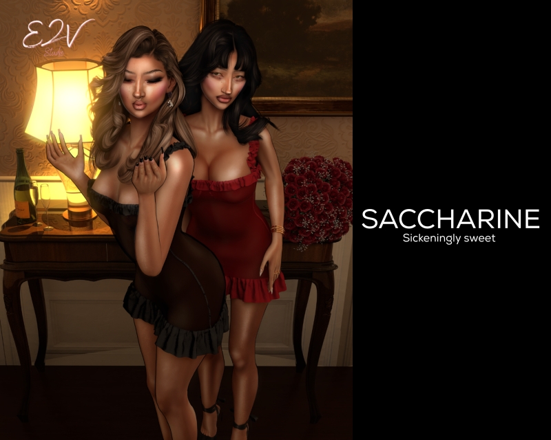 Alpha E2V Saccharine Frilly Dress Sims 4 by e2v-studio - The Sims 4 Custom Content