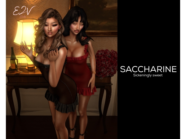 Sims 4 E2V - Saccharine Frilly Dress | Sims 4