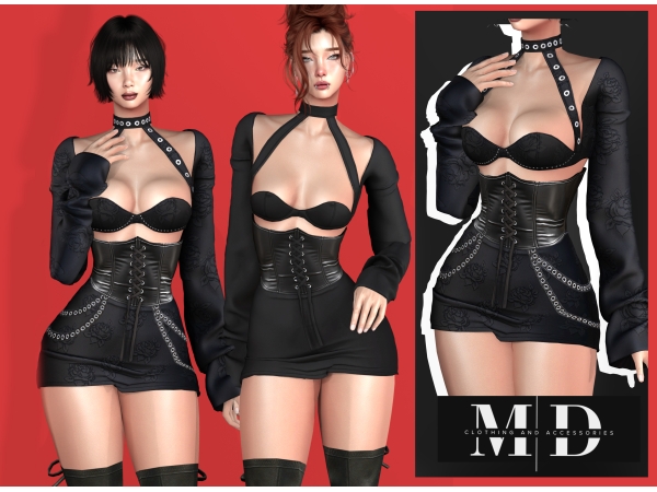 Sims 4 NEW ❤️❤️ Melissa gothic dress ❤️❤️