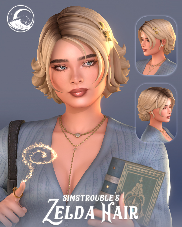Maxis Match Zelda Hairstyle Set by simsfinds - The Sims 4 Custom Content