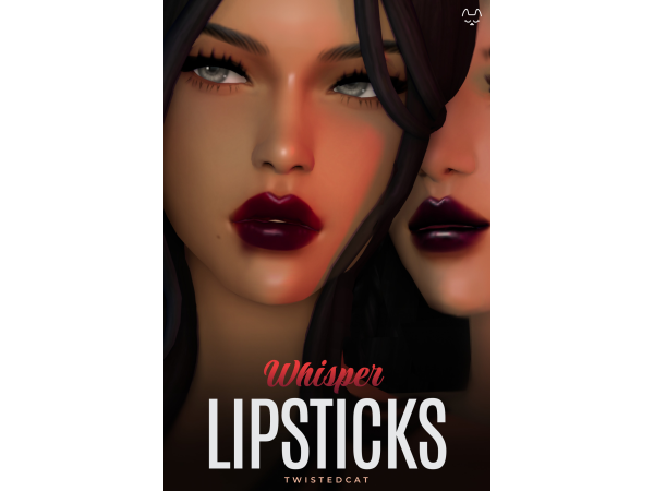 Sims 4 Whisper Lipsticks by TwistedCat