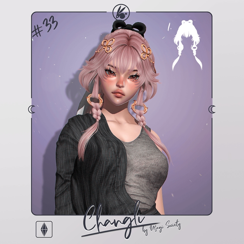 Alpha Changli Hair ACC - The Sims 4 Custom Content