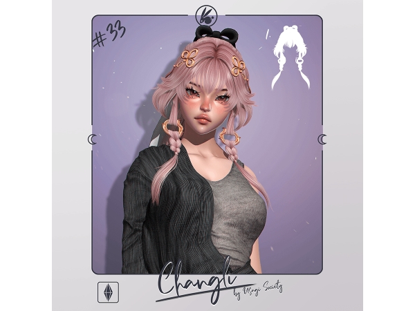 Sims 4 Changli Hair ACC