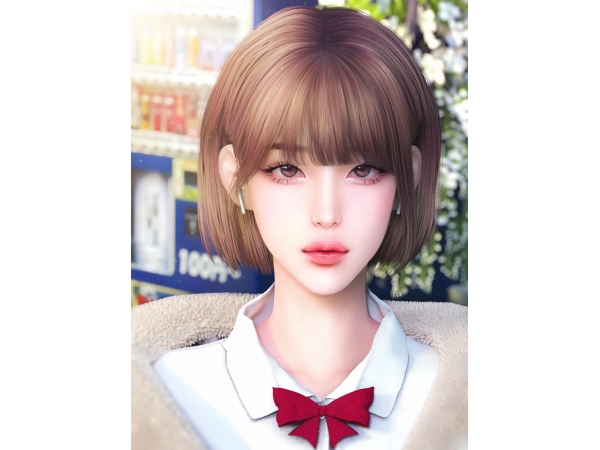 Alpha [JINO] HAIR N46 - The Sims 4 Custom Content