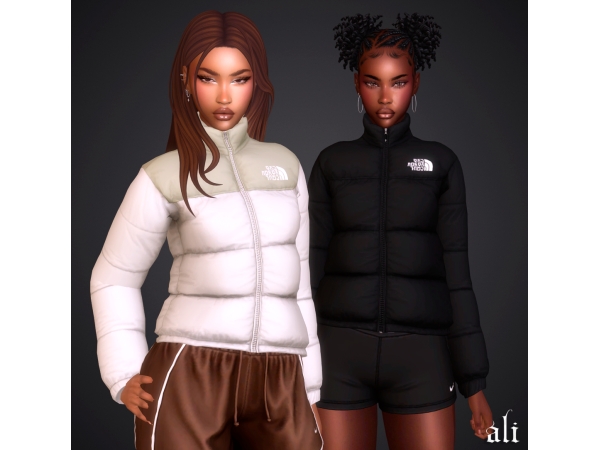 Mix THE NORTH FACE jacket(f) Simlish ver OCT2026 - The Sims 4 Custom Content