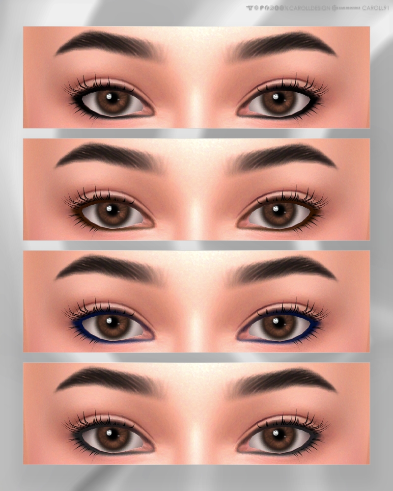Alpha Melanie Eyeliner HQ by carolldesign - The Sims 4 Custom Content