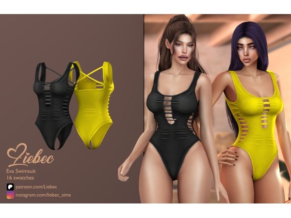 Sims 4 LIEBEC CC: EVA SWIMSUIT
