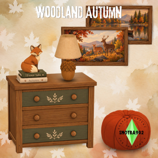 Mix Woodland Autumn by simsfinds - The Sims 4 Custom Content
