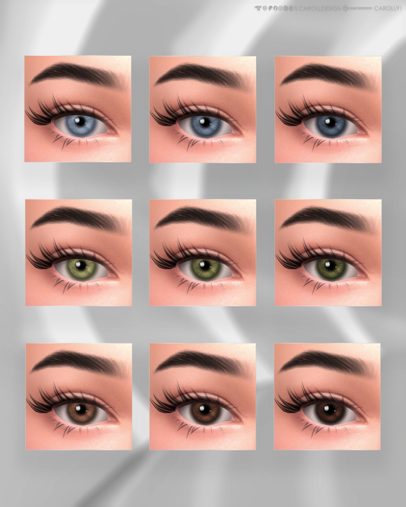 Alpha Melanie Eyes HQ by carolldesign - The Sims 4 Custom Content
