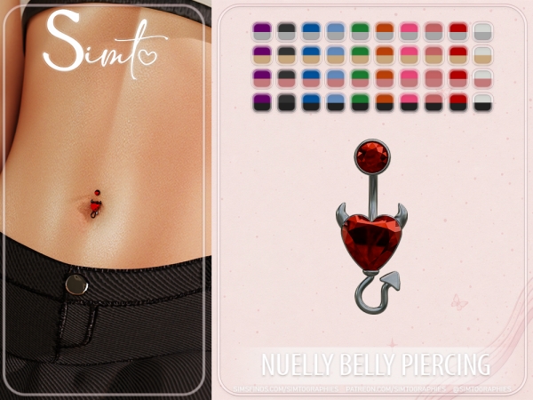Alpha Nuelly Belly Piercing - The Sims 4 Custom Content