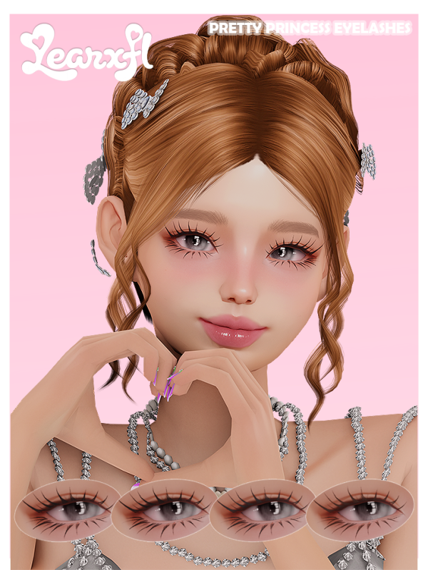 Alpha 3D Eyelashes Pretty Princess by simsfinds - The Sims 4 Custom Content