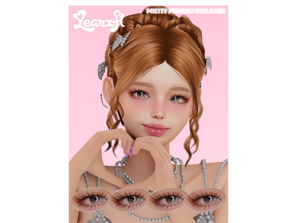 Sims 4 3D Eyelashes: Pretty Princess by Learxfl