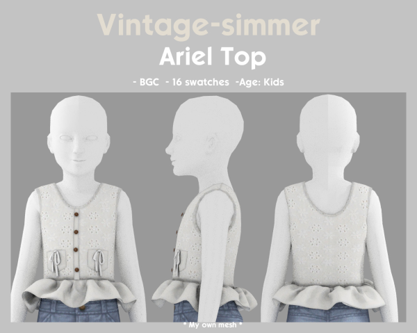 Alpha Ariel Top simmer by simsfinds - The Sims 4 Custom Content
