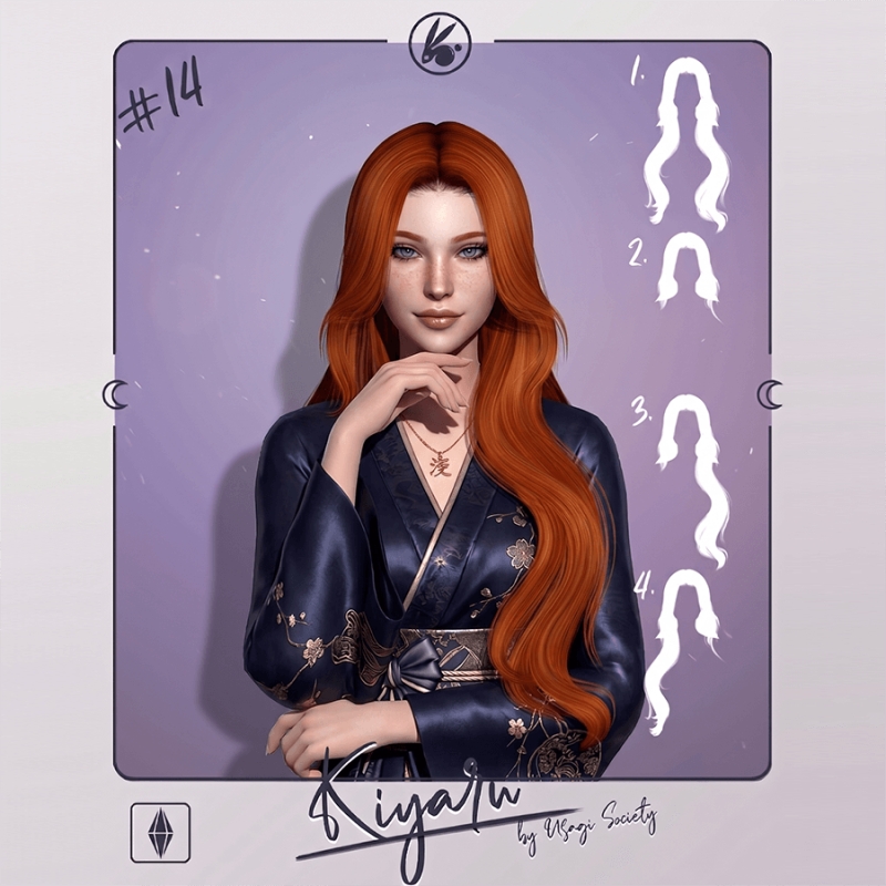 Alpha Kiyaru Hairstyle Right - The Sims 4 Custom Content