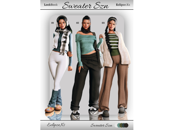 Mix Sweater Szn Lookbook by kstellastions - The Sims 4 Custom Content