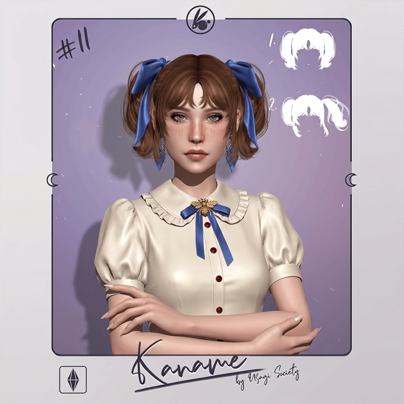 Alpha Kaname Straight bow - The Sims 4 Custom Content