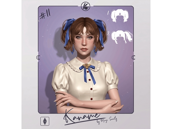 Alpha Kaname Straight bow - The Sims 4 Custom Content