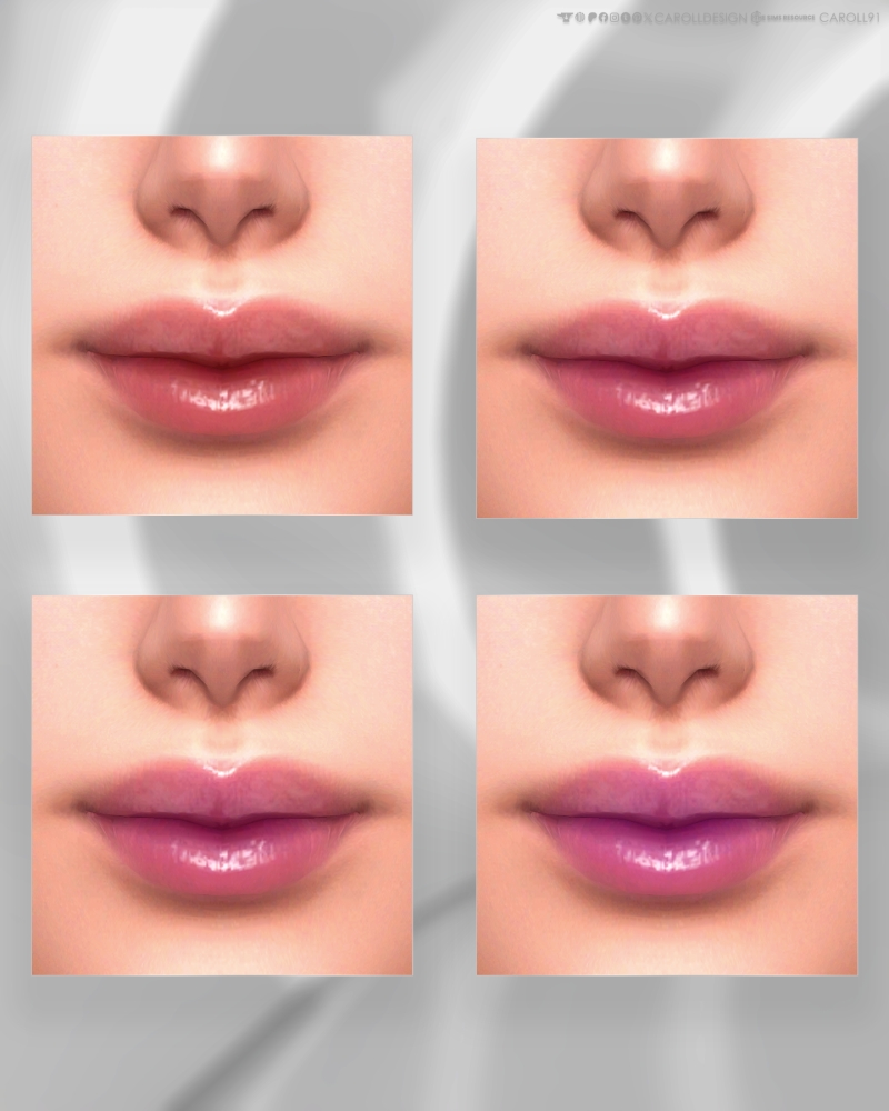 Alpha Melanie Lipstick HQ by carolldesign - The Sims 4 Custom Content
