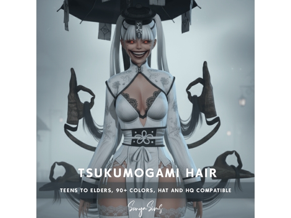 Sims 4 Tsukumogami - Bangs A - Movement