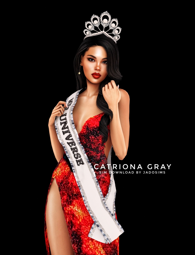 Alpha Catriona Gray (Sim Download) by shopwithflynnn - The Sims 4 Custom Content