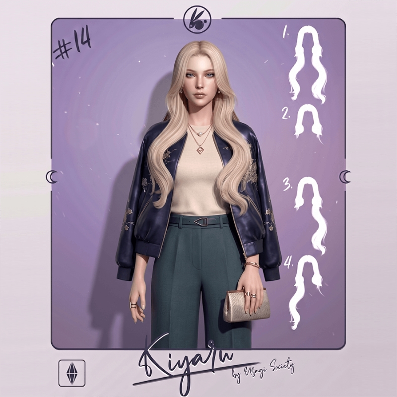 Alpha Kiyaru Hairstyle Full - The Sims 4 Custom Content