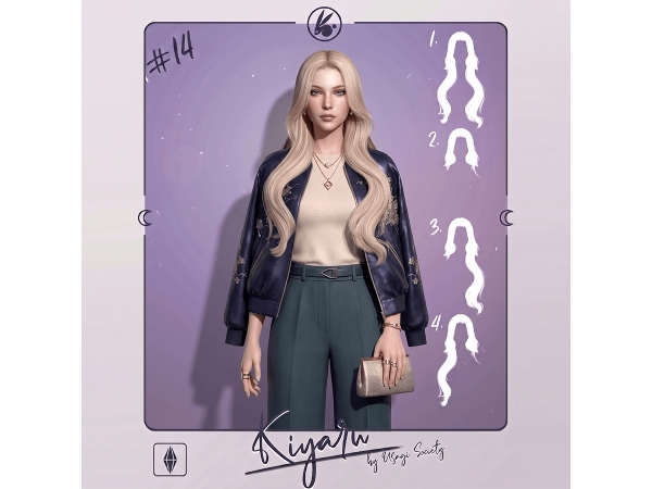 Sims 4 Kiyaru Hairstyle - Full