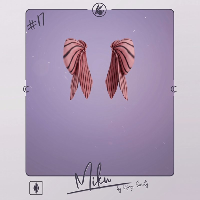 Alpha Miku bows - The Sims 4 Custom Content