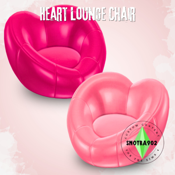Mix Heart Lounge Chair by simsfinds - The Sims 4 Custom Content