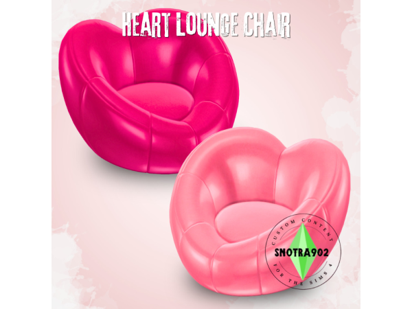 Mix Heart Lounge Chair by Snotra902 - The Sims 4 Custom Content