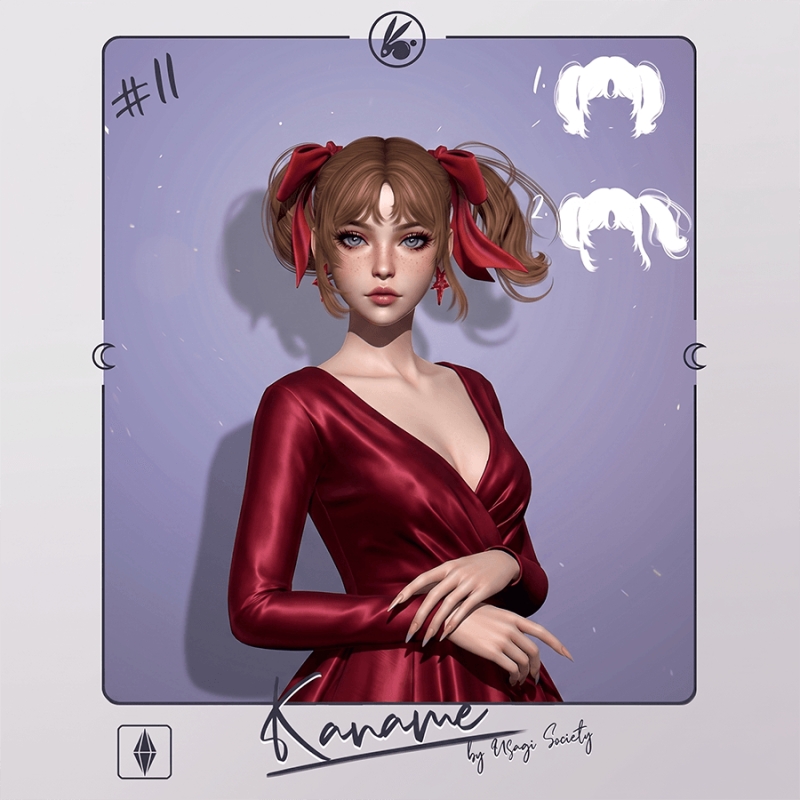 Alpha Kaname Floating bow - The Sims 4 Custom Content