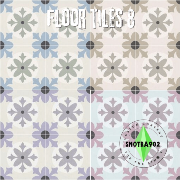 Mix Floor Tiles 8 by simsfinds - The Sims 4 Custom Content
