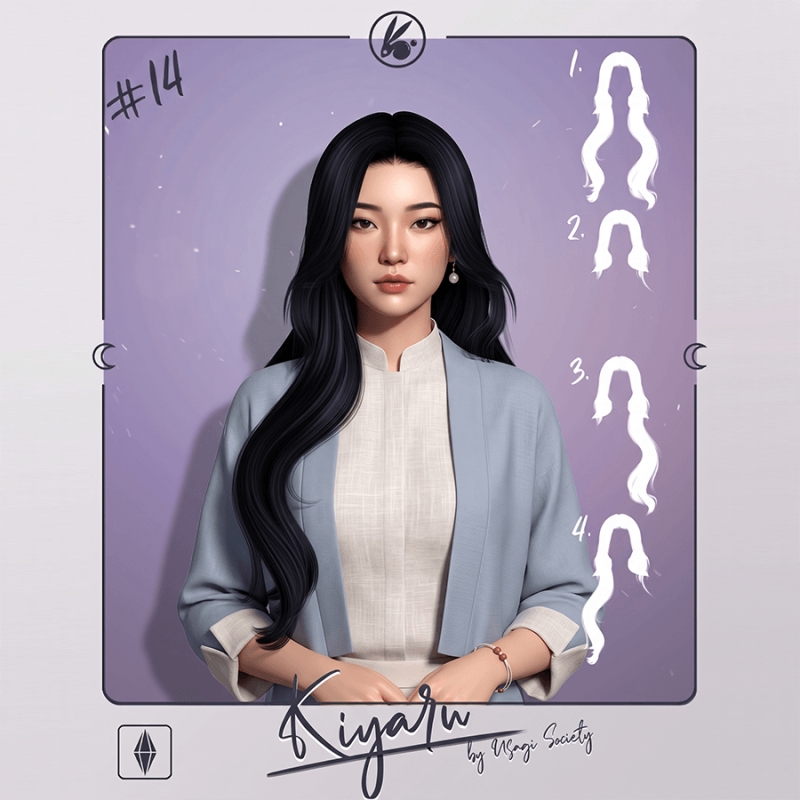 Alpha Kiyaru Hairstyle Left - The Sims 4 Custom Content