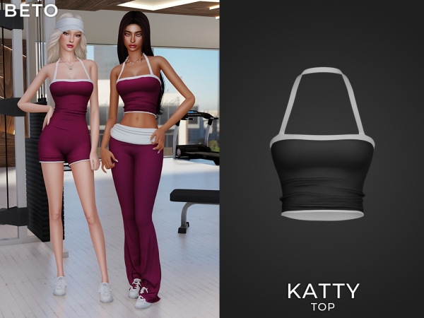 Alpha Katty Top - The Sims 4 Custom Content